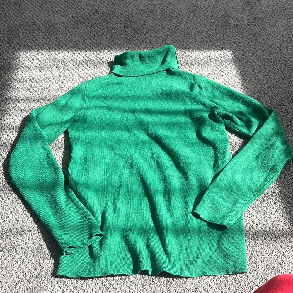 Green Turtleneck Sweater